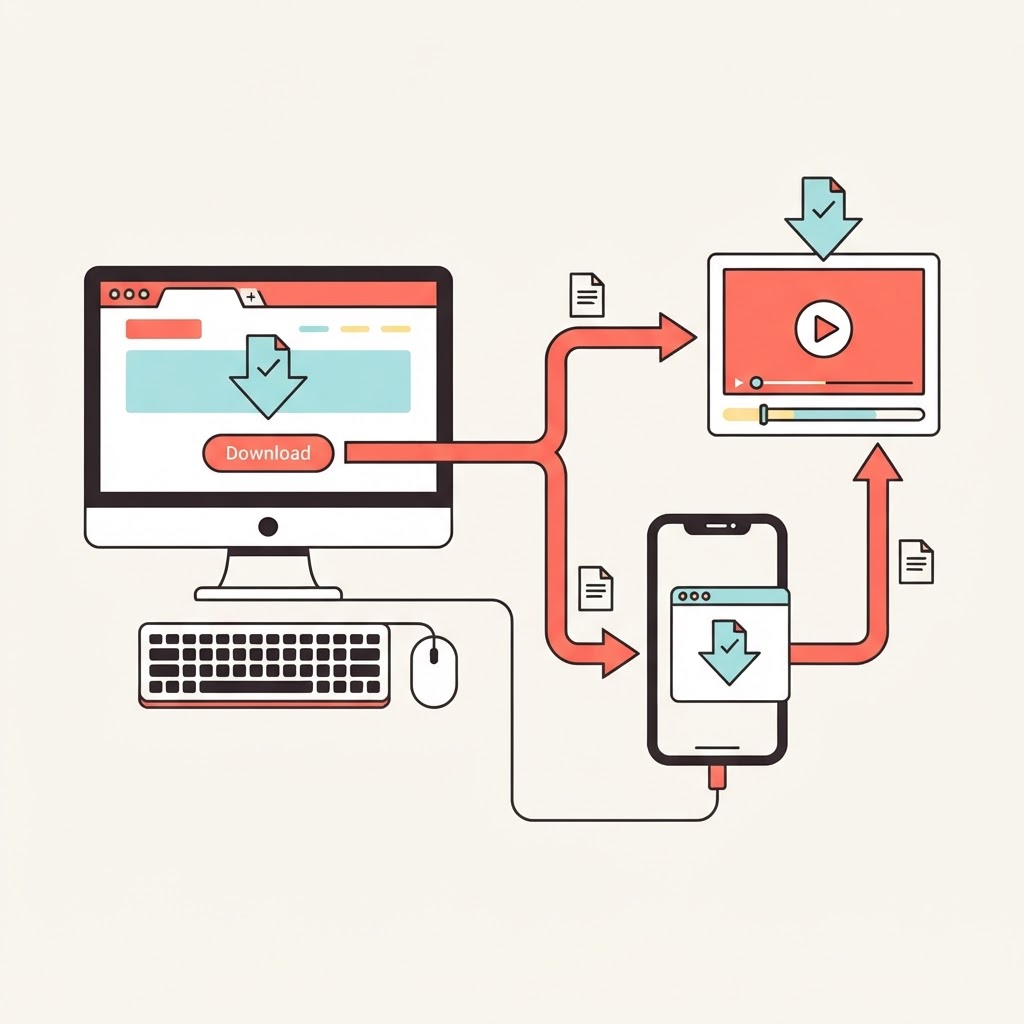 Desktop and mobile browsers saving a vertical video file